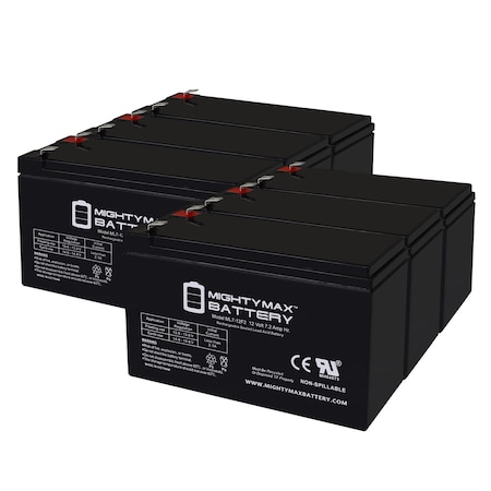 12V 7Ah F2 Replacement Battery for Kantech TCS-100 Telephone Entry - 6 Pack